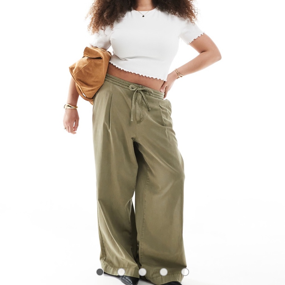 ASOS Curve soft wide leg pants.